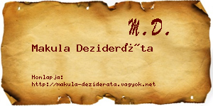 Makula Dezideráta névjegykártya